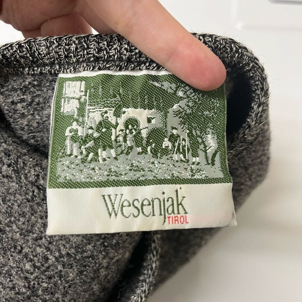 Wesenjak Tirol 100% Wool Vest Hunter Deer Mountain Floral Graphics SZ XL EU 52 - Picture 2 of 7